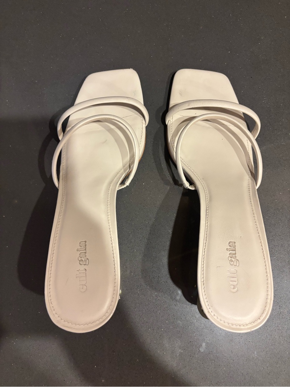 Cult Gaia White Strappy Heeled Sandal